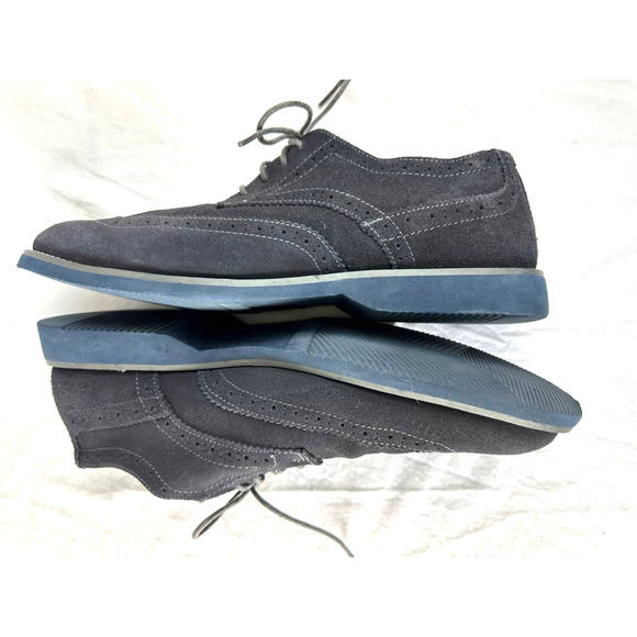 Josef Abboud Gray Grey Suede Oxford Shoe Size 12 - Picture 4 of 9